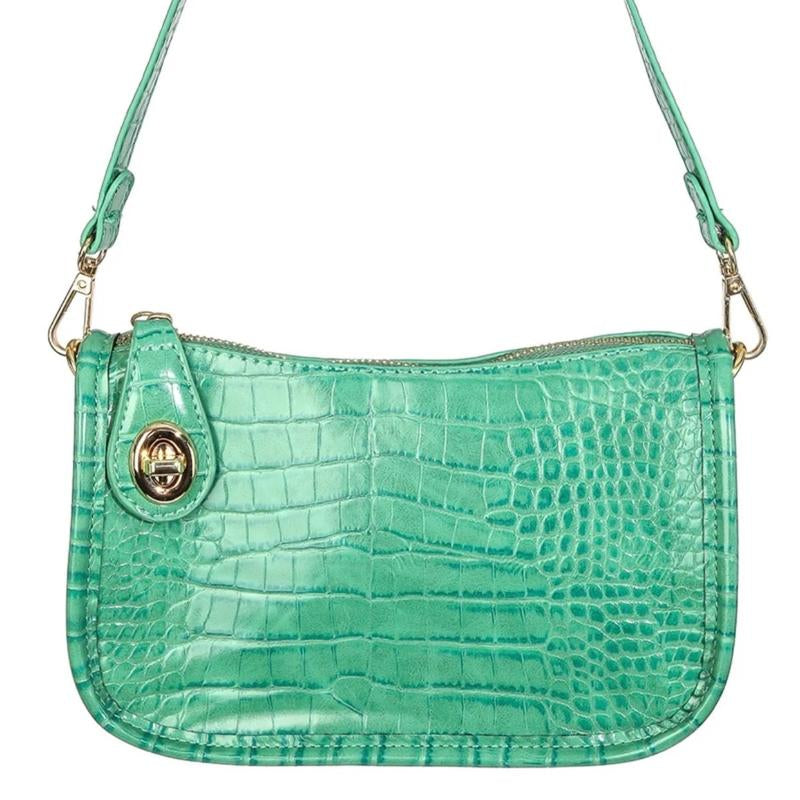 Swinger Turnlock Clutch PU Leather PU Leather PU Leather
