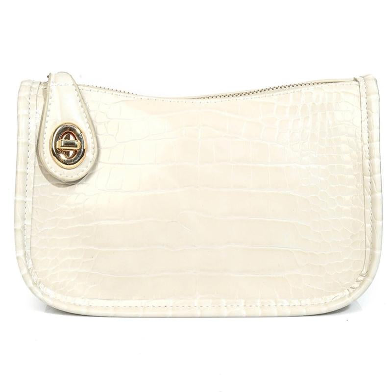 Swinger Turnlock Clutch PU Leather PU Leather PU Leather