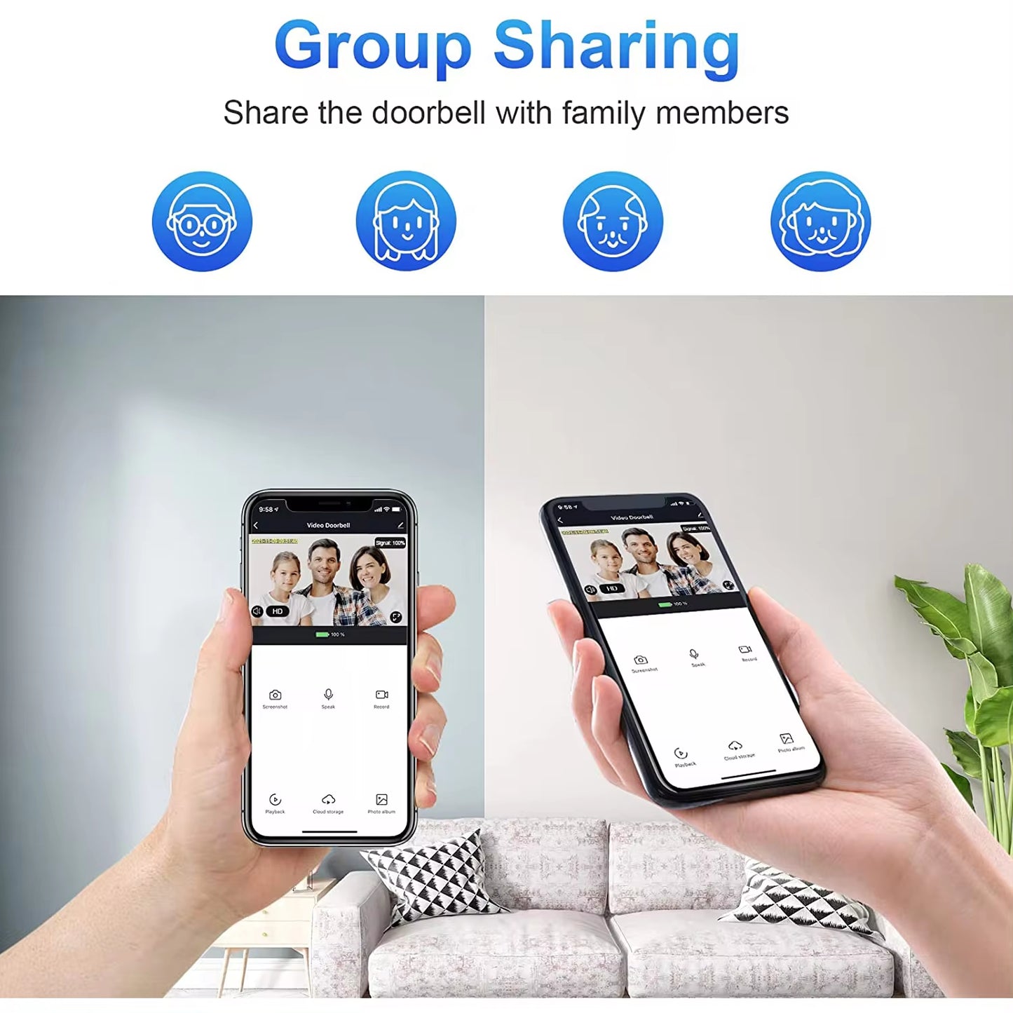 1080P Wireless Video Doorbell Camera Wifi Smart Door Bell