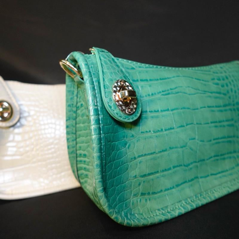 Swinger Turnlock Clutch PU Leather PU Leather PU Leather